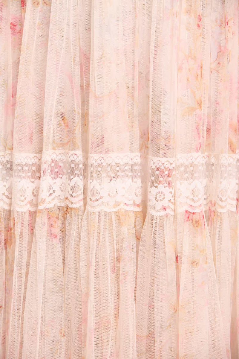 chinese dress ladies Midsummer Lace Gown  Cream