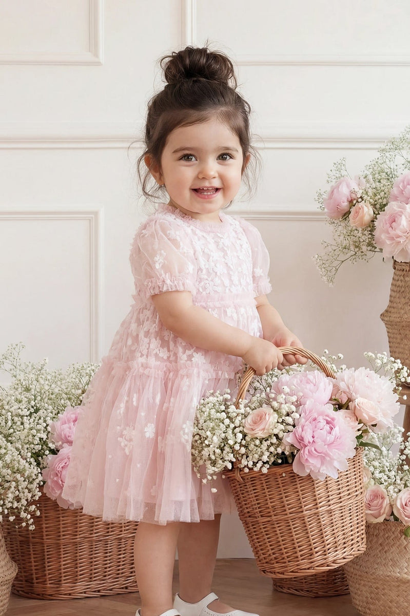 Garland Ribbon Baby Dress Pink | Needle & Thread Garland Ribbon Baby Dress Pink | Needle & Thread