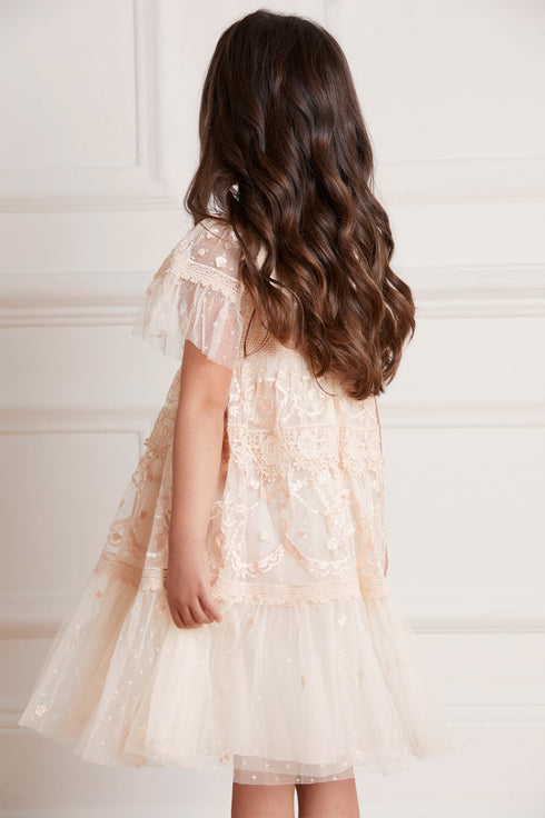 Midsummer Lace Kids Dress - Beige