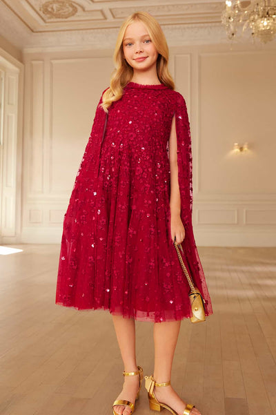 Dahlia Ditsy Cape Kids Dress