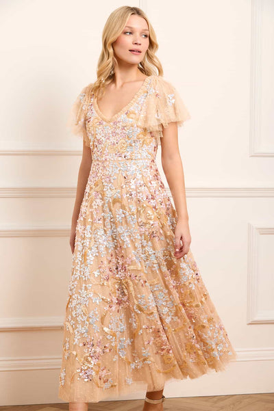 Dancing Ribbon Ankle Gown