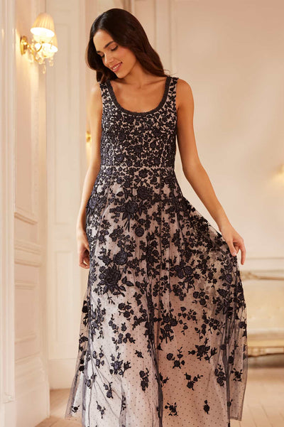 Rosa Scoop Neck Ankle Gown