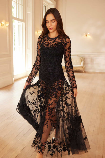 Rosa Sheer Ankle Gown