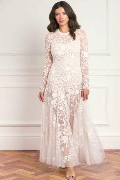 Rosa Sheer Ankle Gown