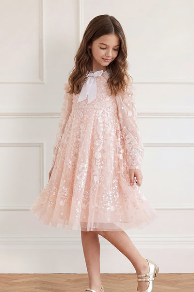 Adeline Off-Shoulder Kids Dress