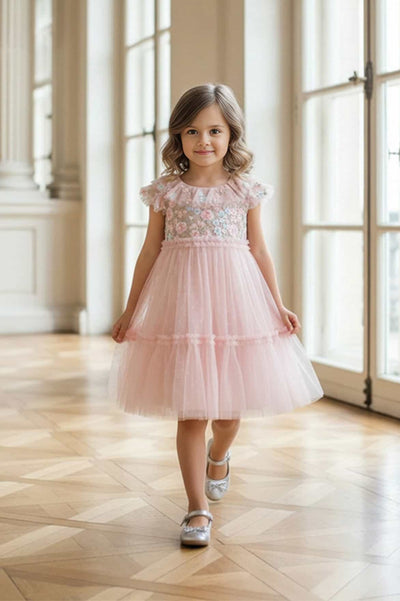 Antoinettes Floral Bodice Kids Dress