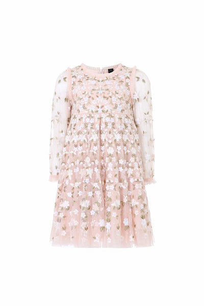 Camellia Ditsy שמלת ילדים עם שרוול ארוך