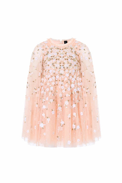 Camellia Ditsy Cape Kids Dress