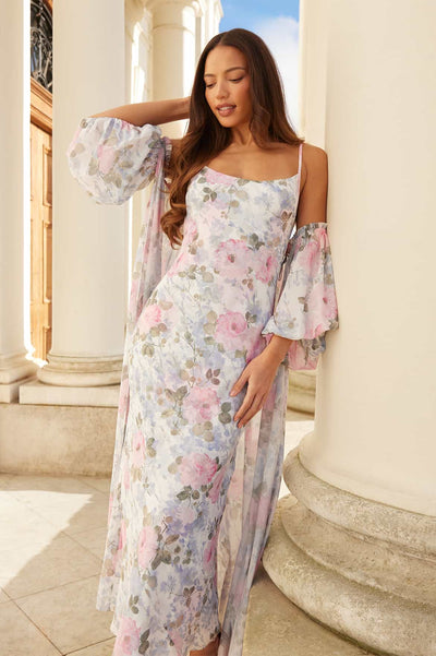 Camille's Garden Azeline Chiffon Off-Shoulder Cape