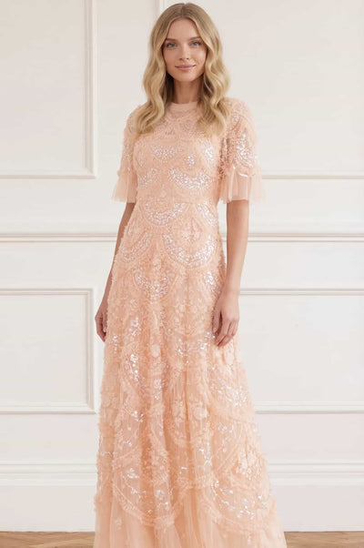 כרמן קפלים שמלת קרסול