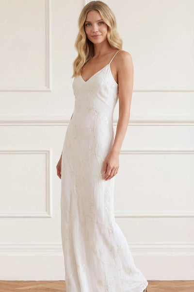 Cherry Blossom Satin Cami Gown