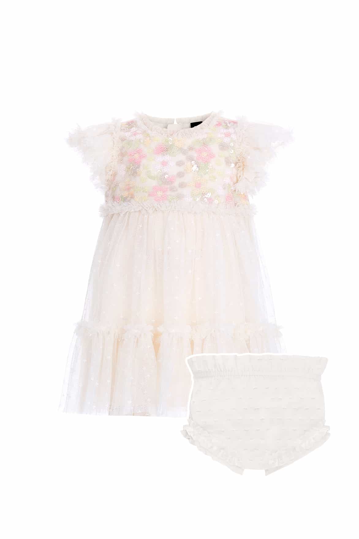Confetti Bodice Baby Dress Champagne | Needle & Thread Confetti Bodice Baby Dress Champagne | Needle & Thread