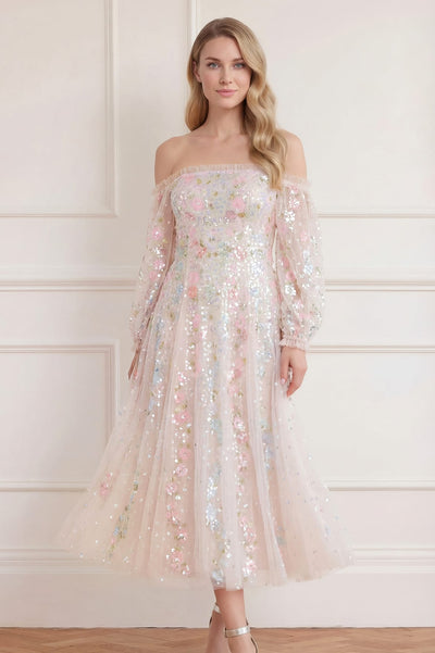 Confetti Gloss Off-Shoulder Ballerina Dress
