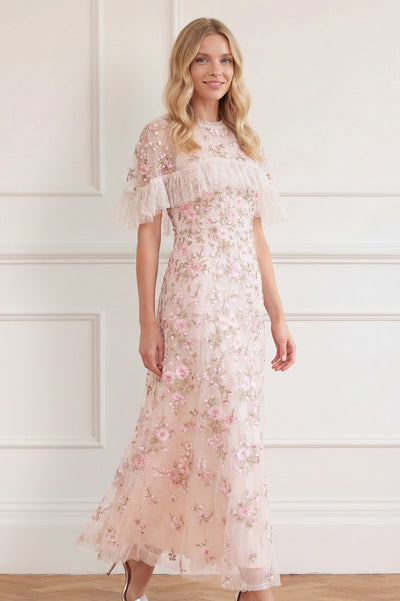 Eden Rose Cape Ankle Gown