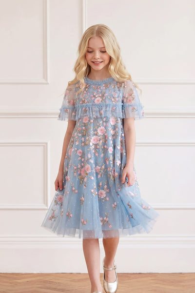 Eden Rose Cape Kids Dress