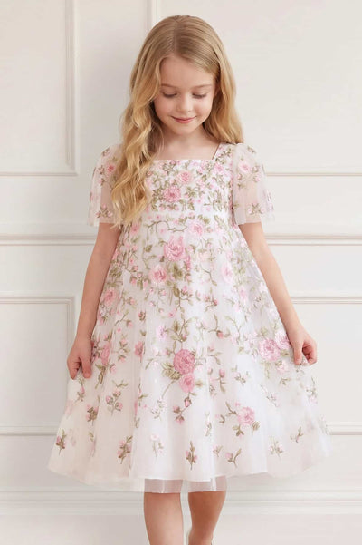 Eden Rose Short Sleeve Kids Dress