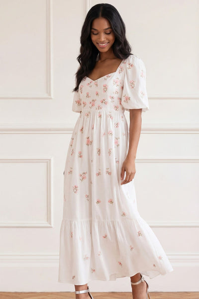 Flora Ditsy Cotton Ankle Gown