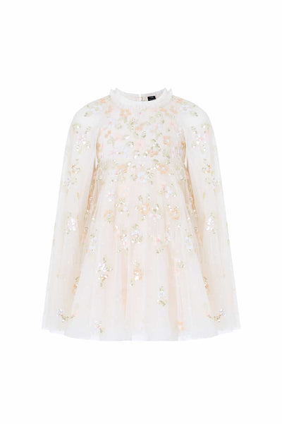 Freesia Shimmer Cape Kids Dress