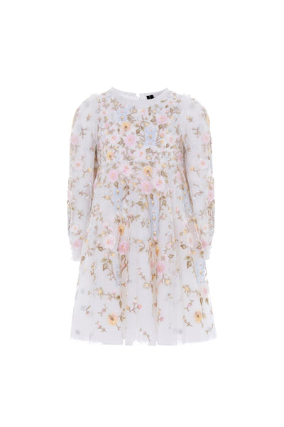 Garden Rose Long Sleeve Kids Dress