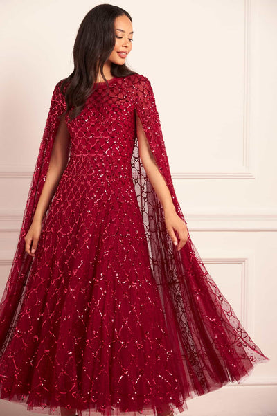 Heart Lattice Ankle Gown