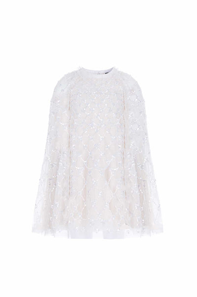 Heart Lattice Cape Kids Dress