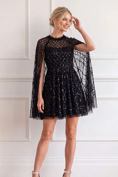 Heart Lattice Micro Mini Dress