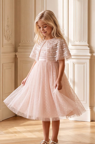 Lace Coppelia Cape Kids Dress
