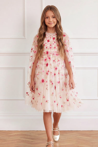 Lea Ditsy Cape Kids Dress