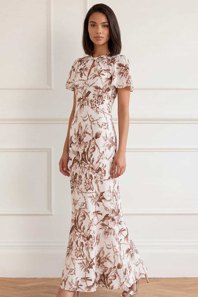 Marie Toile De Jouy Odeline Crepe Gown