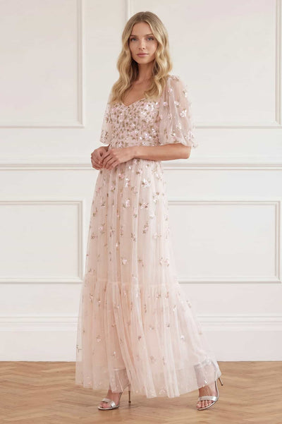 Meadow Ditsy Sweetheart Ankle Gown