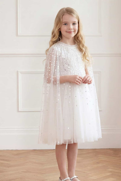 Moonlight Sequin Cape Kids Dress