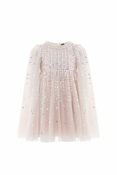 Moonlight Sequin Cape Kids Dress