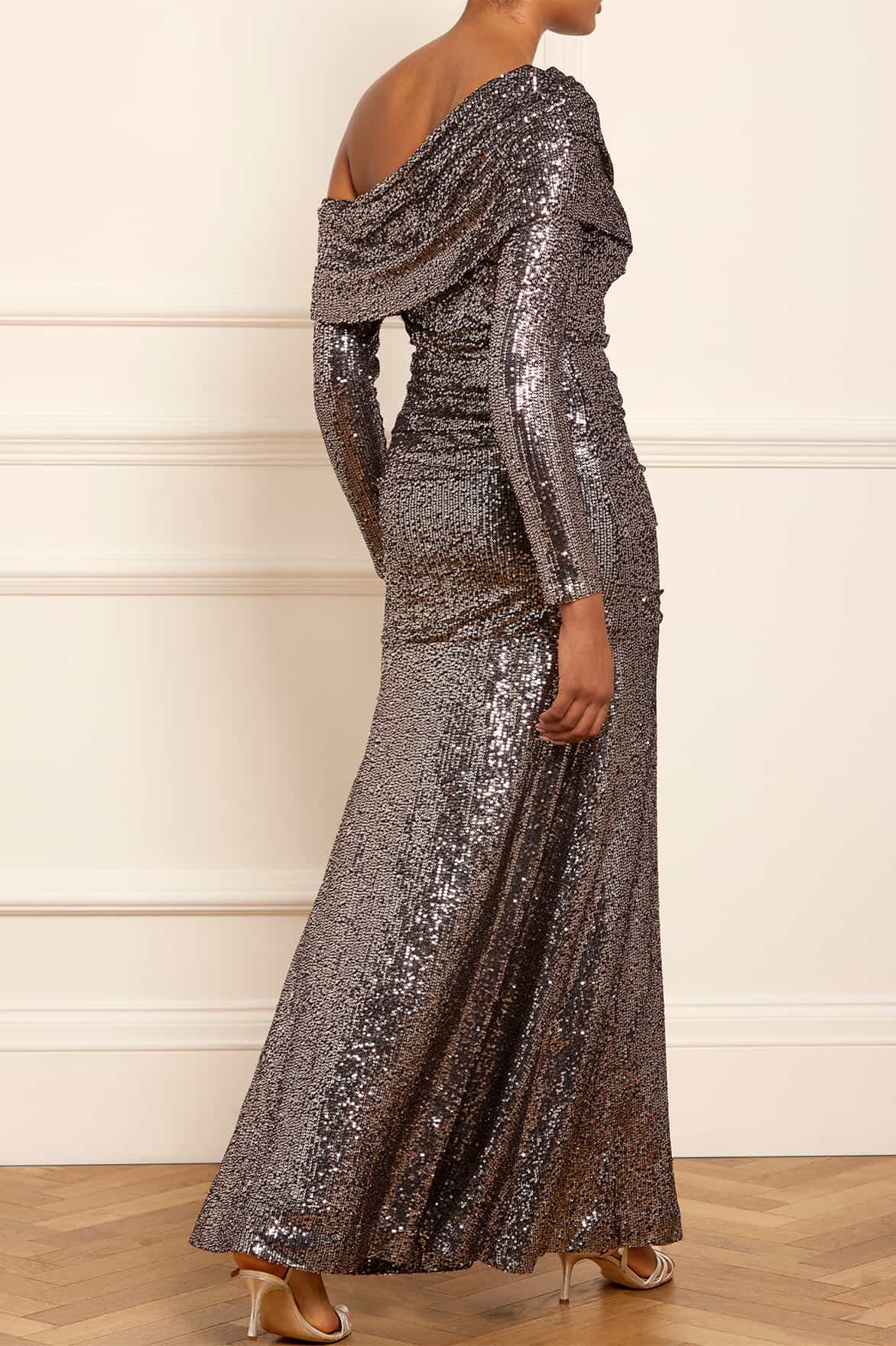 needle and thread grey dress Celestia Ribbon Ankle Gown Blue