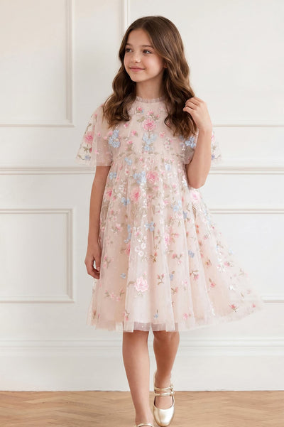 Peony Bouquet Cape Kids Dress