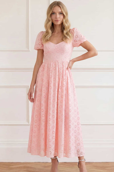 Romilly Cotton Broderie Ankle Gown