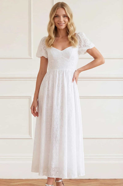 Romilly Cotton Broderie Ankle Gown