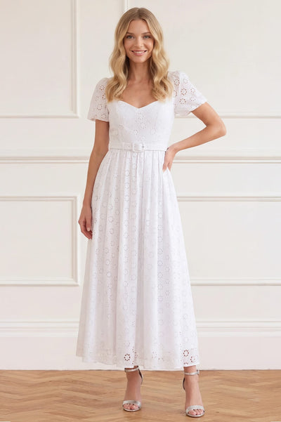 Romilly Cotton Broderie Ankle Gown