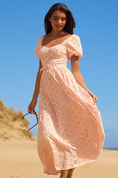 Romilly Cotton Broderie Ankle Gown