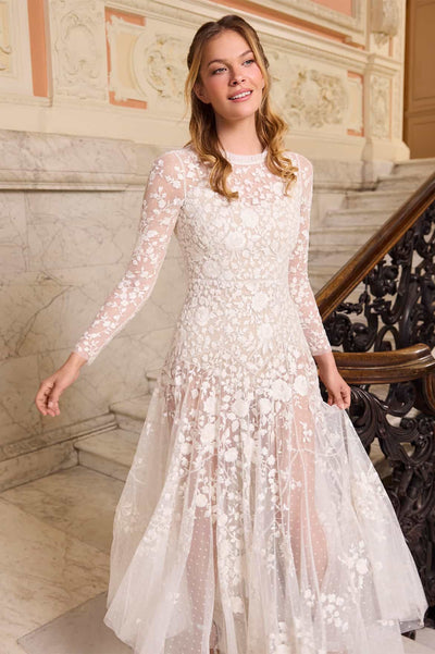 Rosa Sheer Ankle Gown