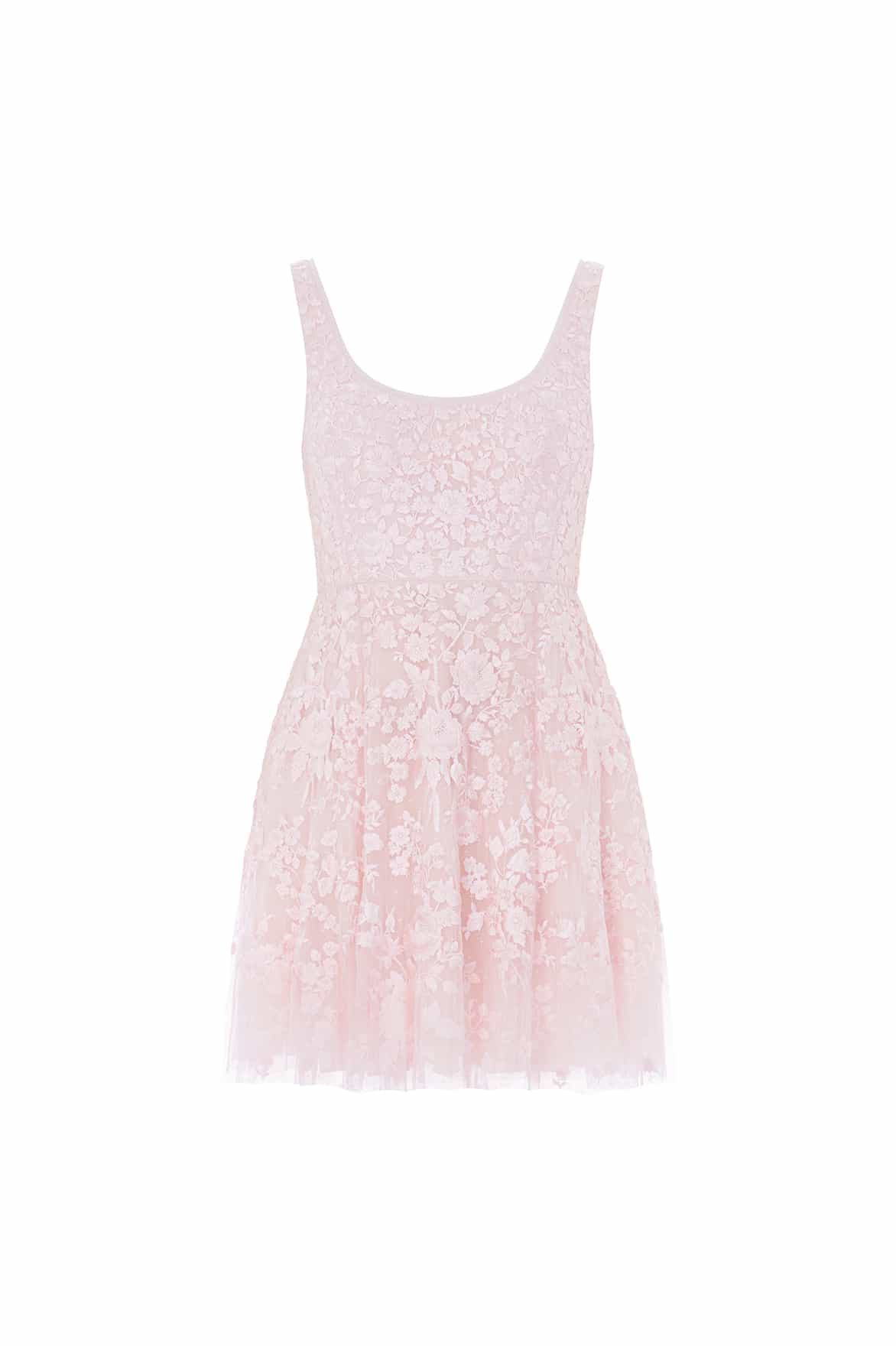 Rosa Sleeveless Scoop Neck Micro Mini Dress Pink | Needle & Thread Rosa Sleeveless Scoop Neck Micro Mini Dress Pink | Needle & Thread