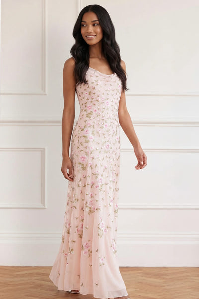 Rose Bloom Georgette Gown
