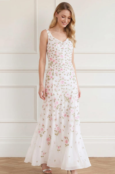 Rose Bloom Georgette Gown