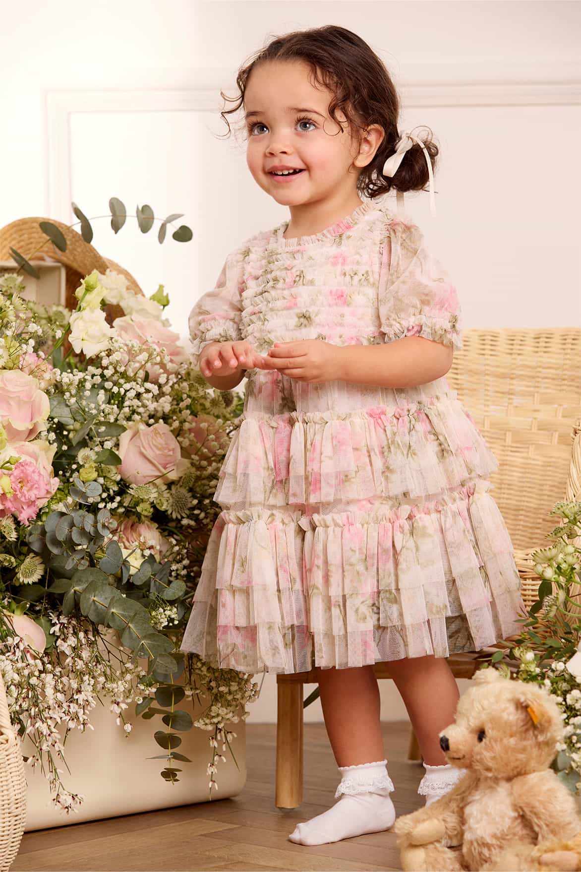 needle and thread pink ruffle dress Genevieve Ruffle Gown Pink