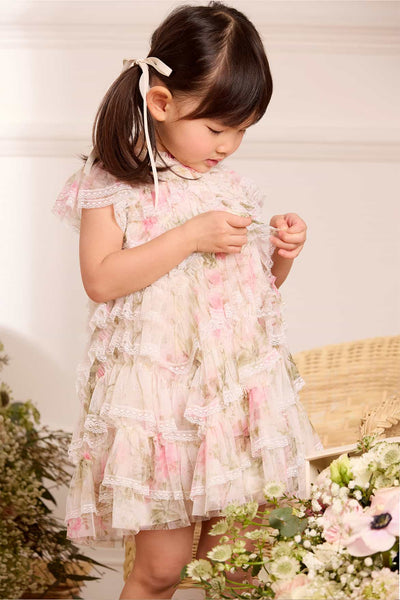 Rose Ruffle Lace Baby Dress
