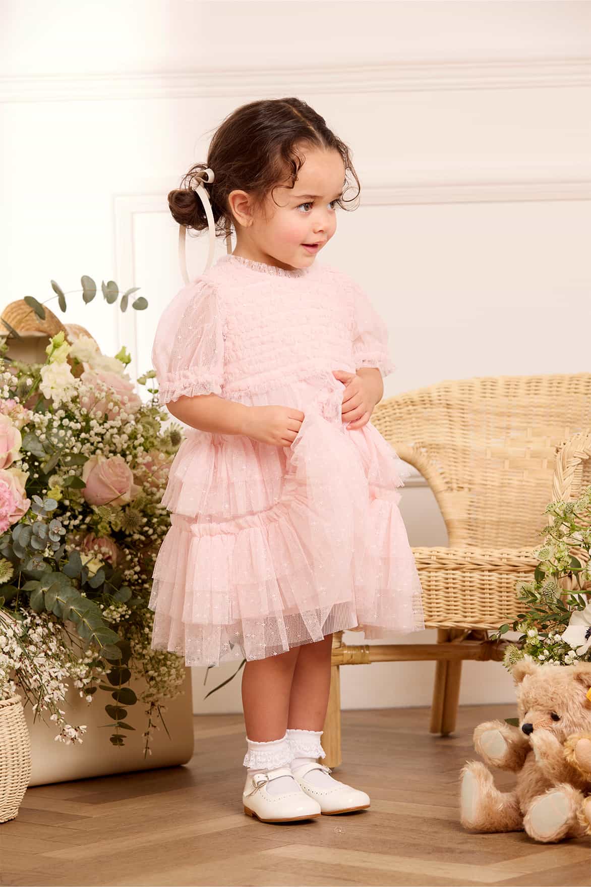 Pink Newborn Baby Girl Tutu Outfits Ruffle Frill Baby Dress Pink Needle Thread Pink Newborn Baby Girl Tutu Outfits Ruffle Frill Baby Dress Pink Needle Thread