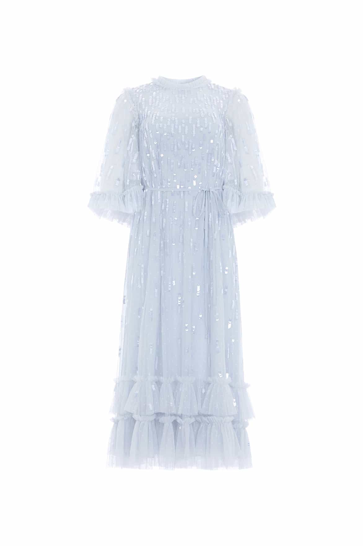 needle and thread blue sequin dress Pompadour Garden Sequin Gown Blue