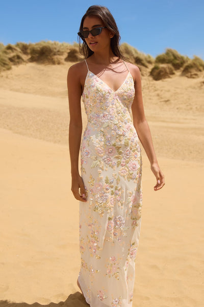 Sequin Paradise Georgette Cami Gown