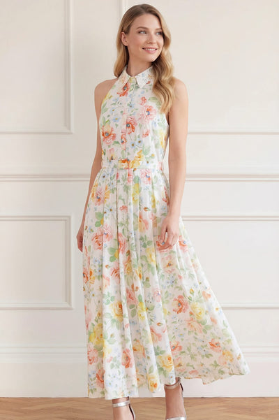 Sienna Rose Cotton Halter Ankle Gown
