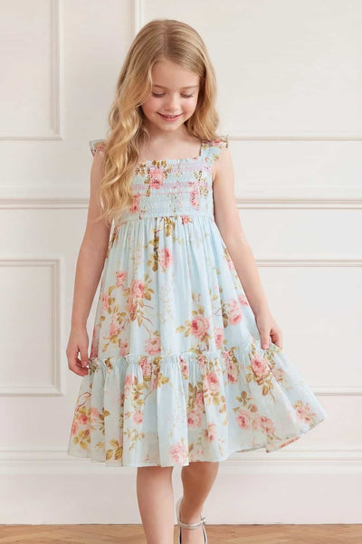 Summer’s Rose Smocked Cami Kids Dress