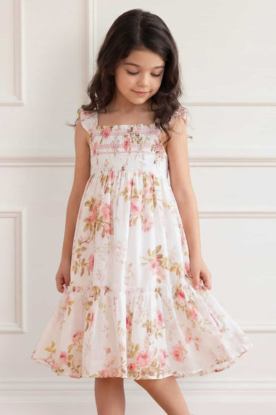 Summer’s Rose Smocked Cami Kids Dress